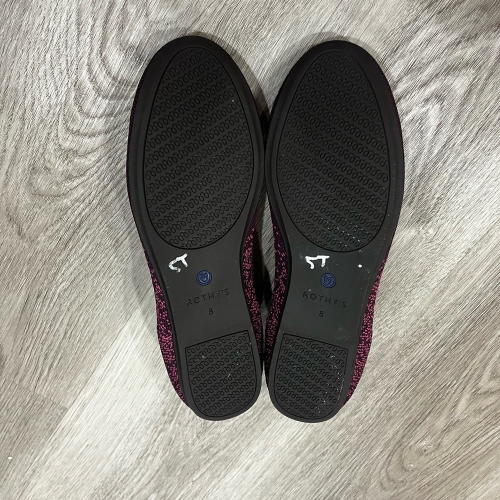 Rothy's Fig Python Round Toe Flats Size 8 - image 7